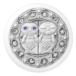 Gemini Ceramic Knob Knopp