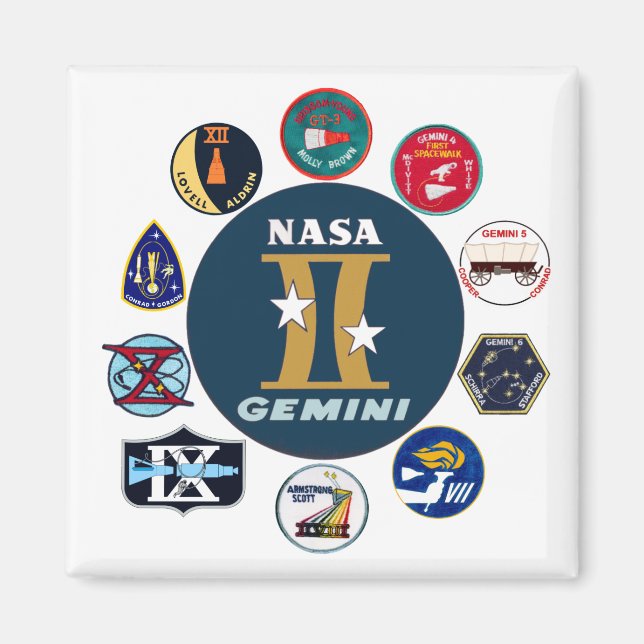 Gemini Commemorative Logotyp Magnet (Framsidan)