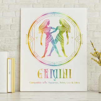 Gemini Compatibility Designad Canvastryck