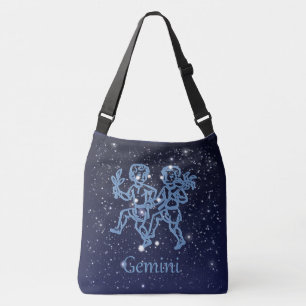 Gemini Constellation and Zodiac Sign with Stars Axelväska
