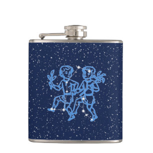 Gemini Constellation and Zodiac Sign with Stars Fickplunta