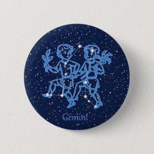 Gemini Constellation and Zodiac Sign with Stars Knapp