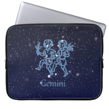 Gemini Constellation and Zodiac Sign with Stars