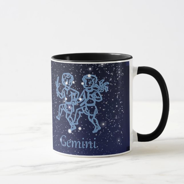 Gemini Constellation and Zodiac Sign with Stars Mugg (Höger)