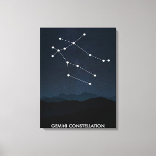 Gemini Constellation Canvas Dekoration för Nice-