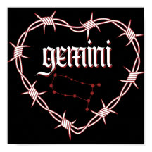 Gemini Constellation Gothic Mörk Celestial Art