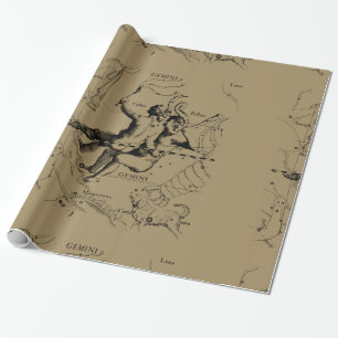 Gemini Constellation Zodiac Hevelius 1690 Presentpapper