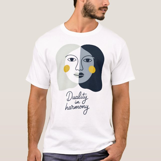 Gemini Duality i Harmony T Shirt (Framsida)