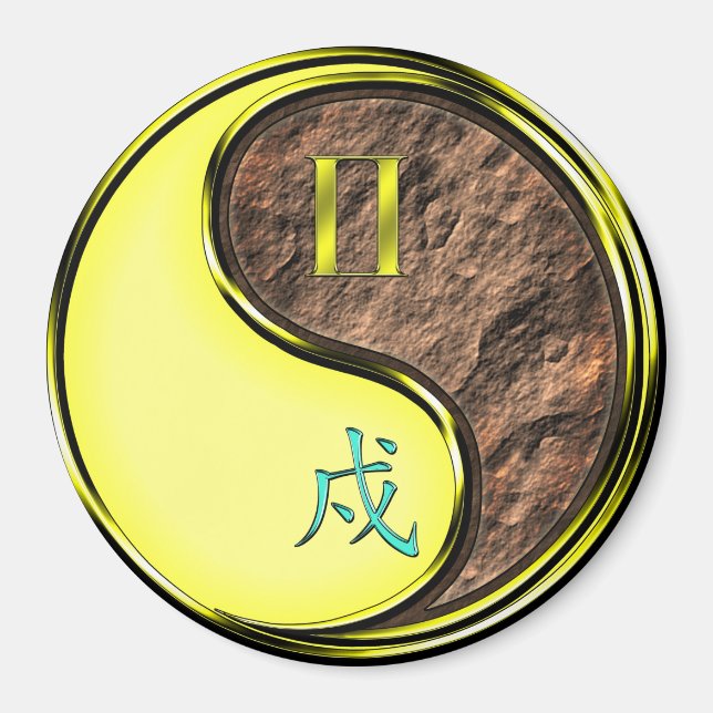 Gemini & Earth Dog Magnet (Framsidan)