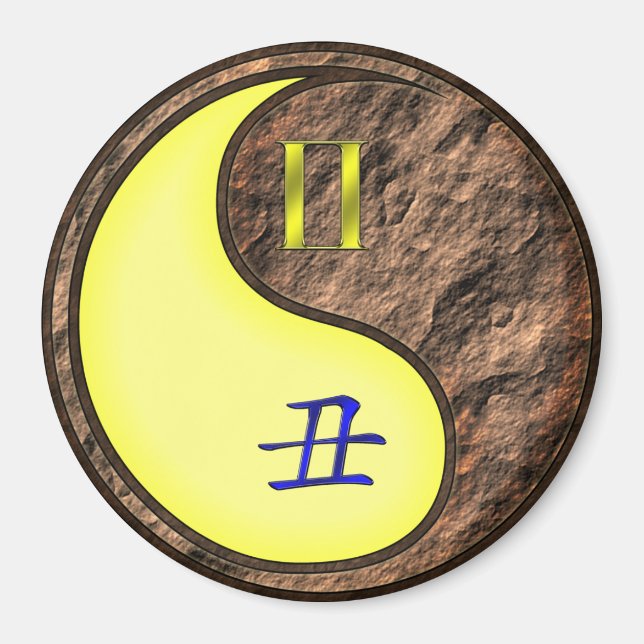 Gemini & Earth Ox Magnet (Framsidan)