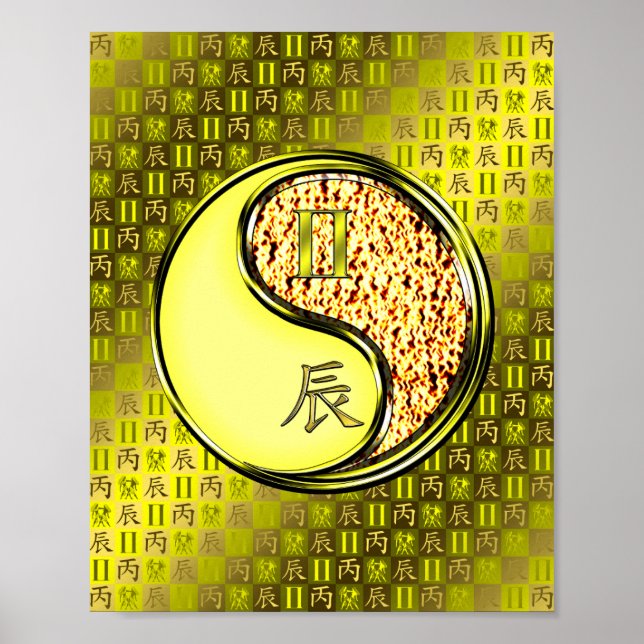 Gemini & Fire Dragon Poster (Framsidan)