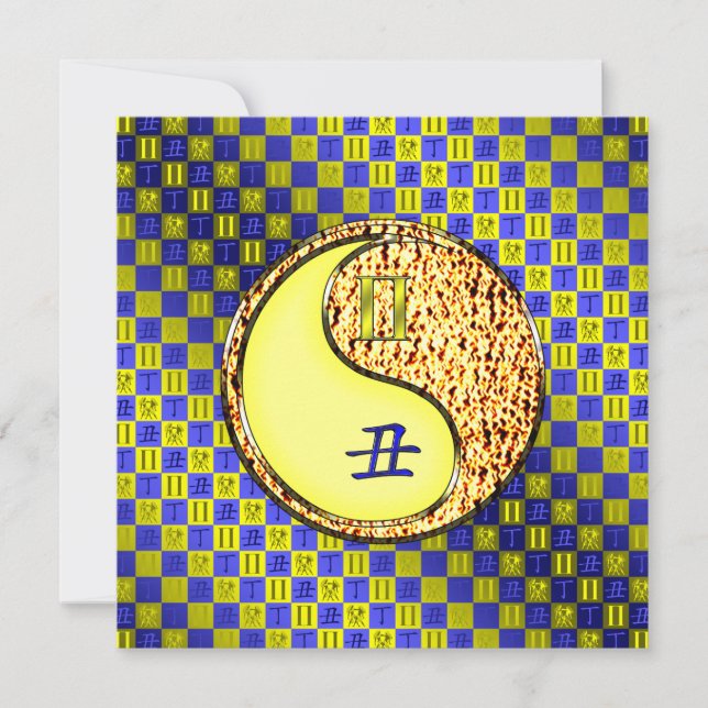 Gemini & Fire Ox Kort (Framsida)