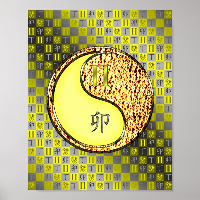 Gemini & Fire Rabbit Poster (Framsidan)