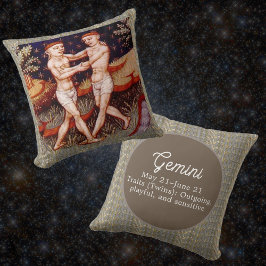 Gemini, Födelsedagsfesten Twillingar Zodiac Sign Kudde