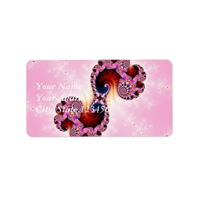 Gemini Fractal Art Adressetikett (Framsidan)