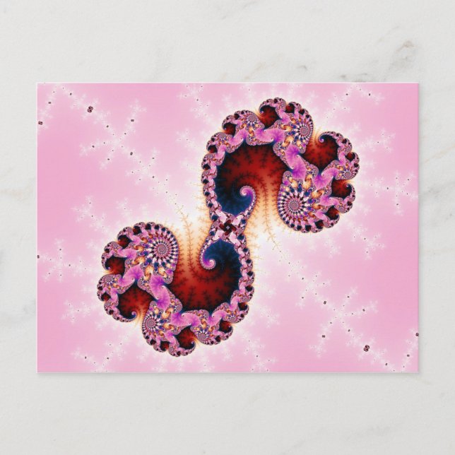 Gemini Fractal Art Vykort (Framsida)