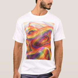 Gemini genererat kaskaderande skimrande regnbågsba t shirt