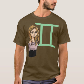 Gemini Girl Grönt T Shirt