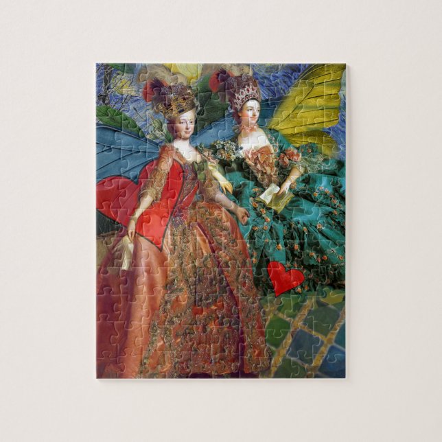 Gemini Gothic Whimsical Collage Butterfly Women Pussel (Vertikal)