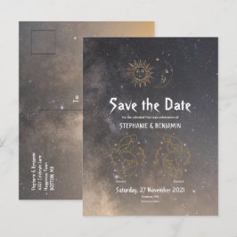 Gemini Himmelsk Typografi Zodiak Glitter Cool Meddelande Vykort