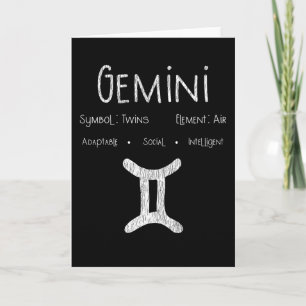 Gemini Horoscope Astrology Stjärntecken Birthday G Kort