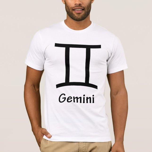 Gemini, Horoscope, symbol, astrologi T Shirt (Framsida)