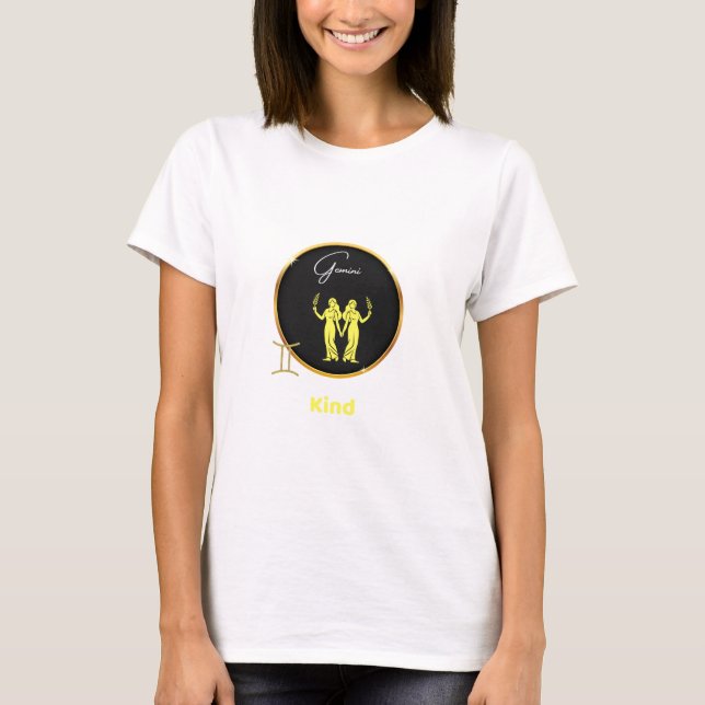 Gemini Horoscope T-Shirt (Framsida)
