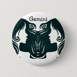 Gemini Horoscope Zodiac Sign Button Knapp