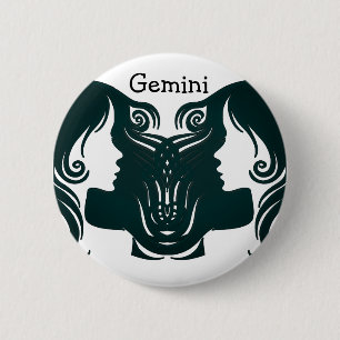 Gemini Horoscope Zodiac Sign Button Knapp