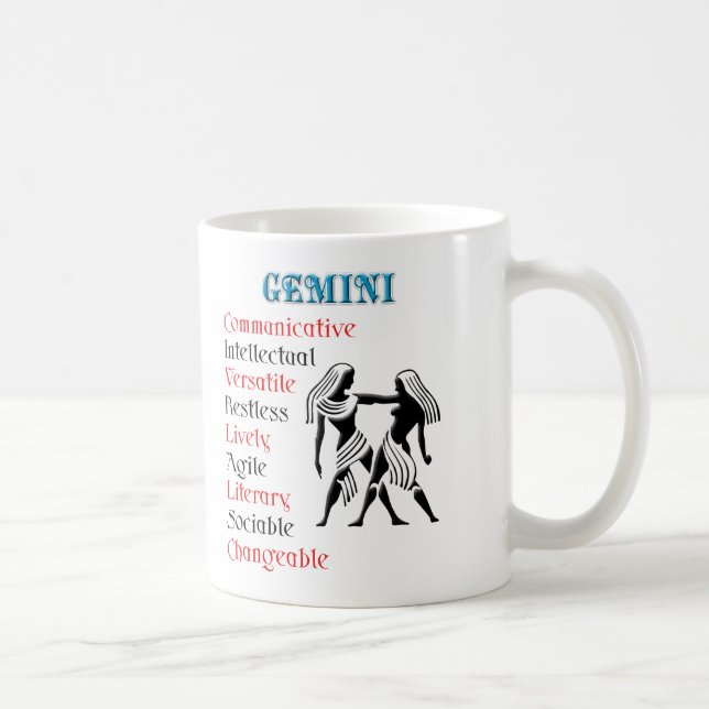 Gemini Horoscope Zodiac-tecken Kaffemugg (Höger)