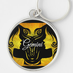 Gemini Horoscope Zodiac Twillingar Nyckelring