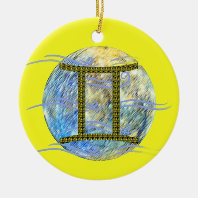 Gemini Julgransprydnad Keramik (Framsidan)