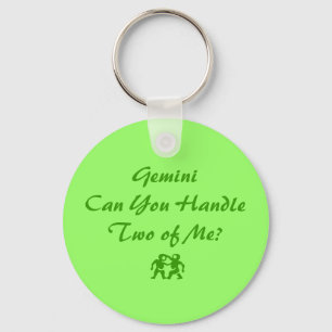 Gemini kan dig behandla två av mig Keychain Nyckelring