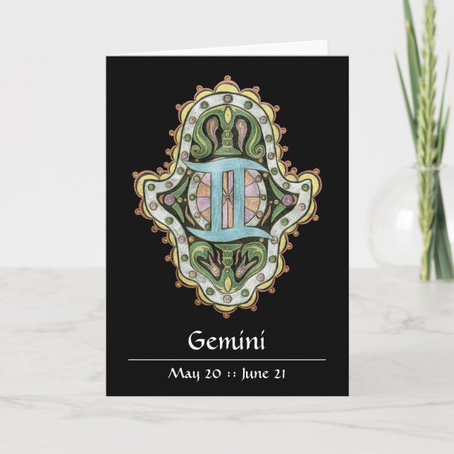 Gemini Khamsa noterar kortet Kort (Framsida)