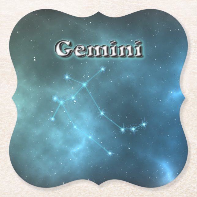Gemini-konstellationen Underlägg Papper (Framsida)