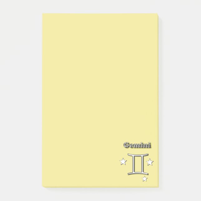 Gemini-kromsymbol Post-it Block (Framsida)