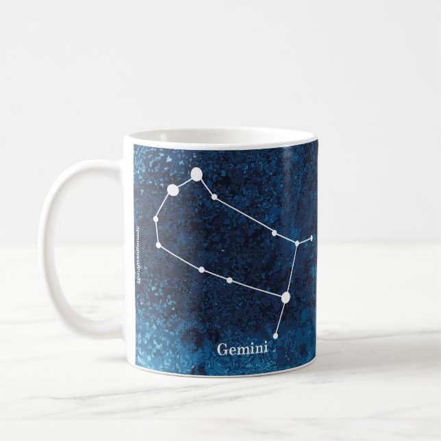Gemini/leth-aon (skotsk gaelisk översättning) kaffemugg (Vänster)