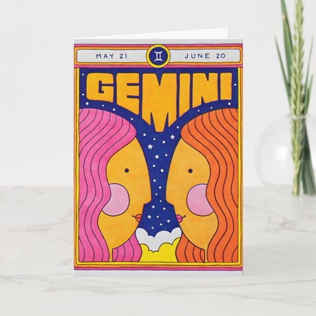 Gemini Letterpress-kort Kort (Framsida)