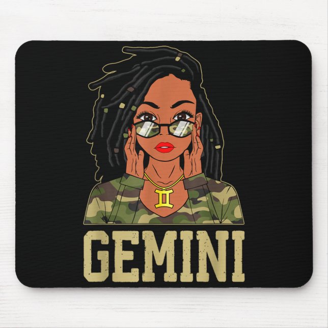 Gemini Loc'd Hair Sy Black Woman Camo Melanin Girl Musmatta (Framsidan)