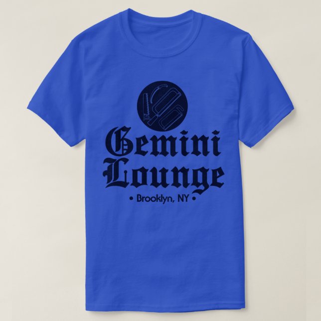 Gemini Lounge Mafia-Klubben Brooklyn New York T Shirt (Design framsida)