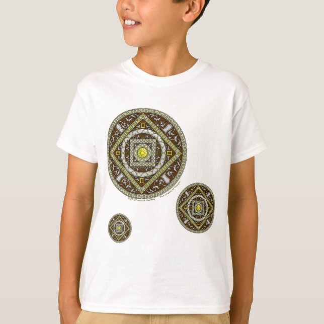 Gemini Mandala Barn och Baby Light Shirt Tee (Framsida)