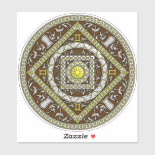 Gemini Mandala Contour Sticker Klistermärken