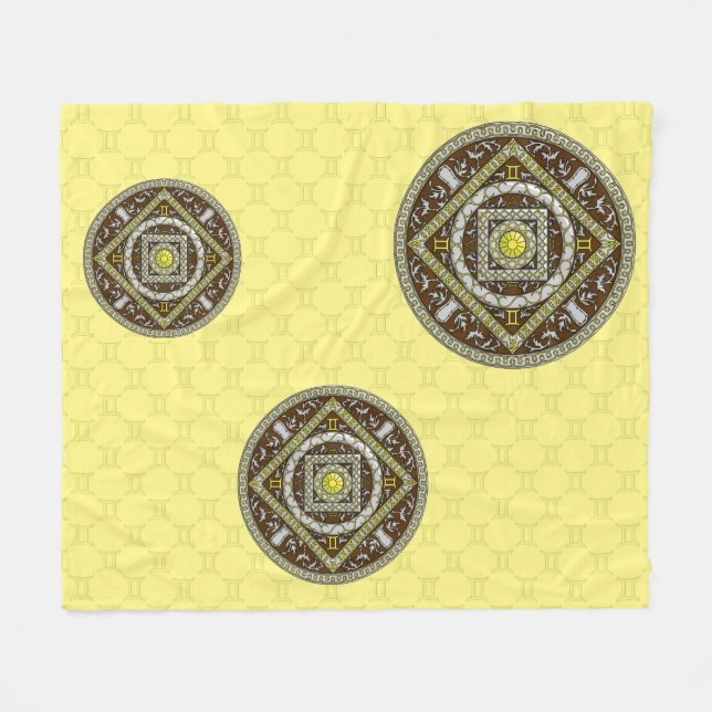 Gemini Mandala Flanellfilt Fleecefilt (Framsidan (Horisontell))