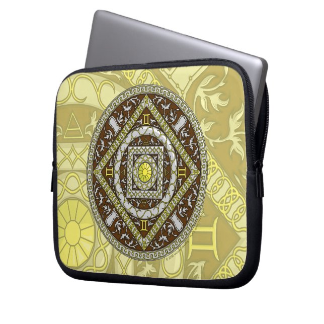 Gemini Mandala Laptopfodral Laptop Sleeve (Framsidan Vänster)