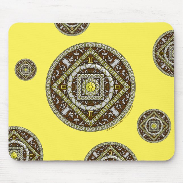 Gemini Mandala Mousepad Musmatta (Framsidan)