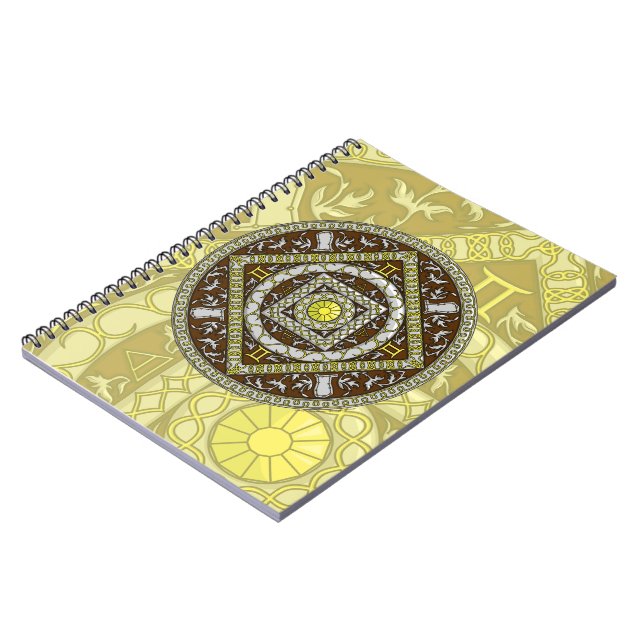 Gemini Mandala Notebook Anteckningsbok (Vänstra Sidan)