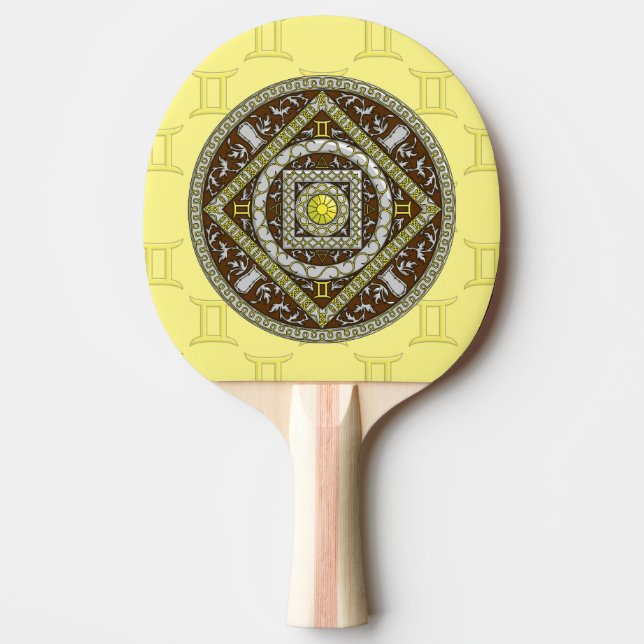 Gemini Mandala Ping Pong Paddle Pingisracket (Framsidan)