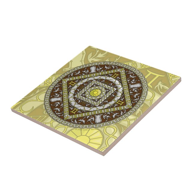 Gemini Mandala Tile Kakelplatta (Sidan)