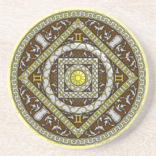 Gemini Mandala Underlägg Sandsten