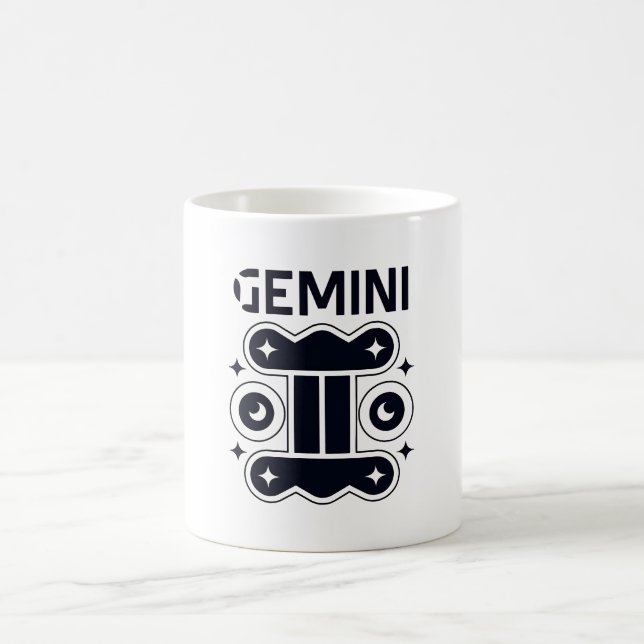 Gemini Måne Twillingars med Stars Kaffemugg (Center)
